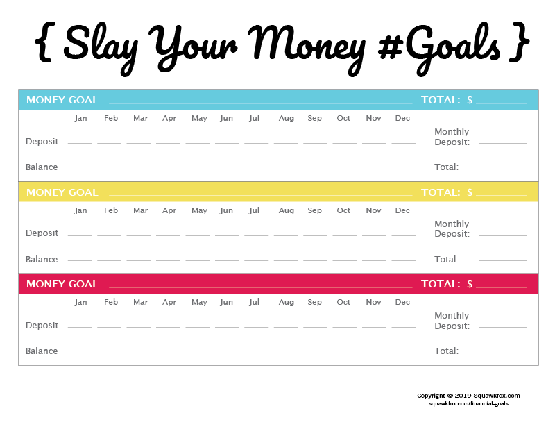 Money Goals How To Set Financial Goals That Slay Squawkfox