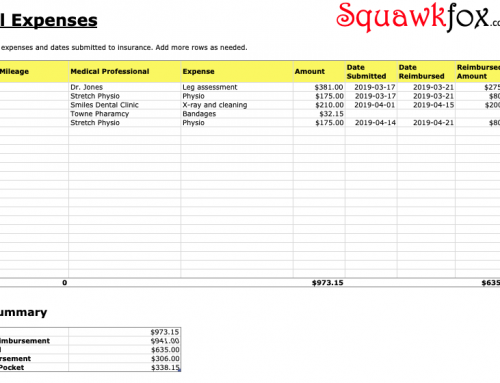 Track medical bills with the Medical Expenses Spreadsheet