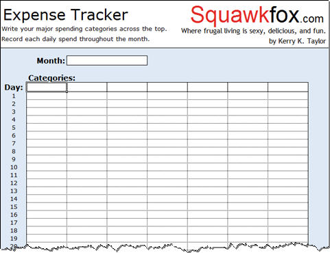 Expense Tracker Spreadsheet