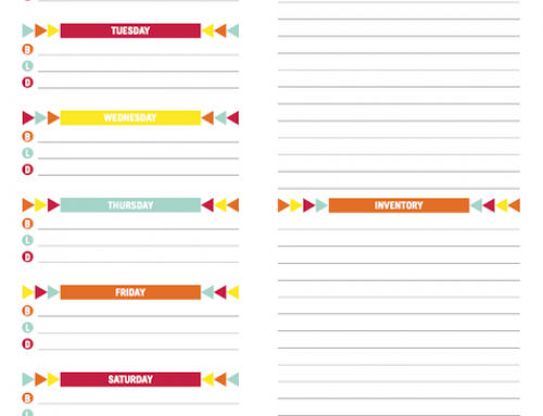 Your Meal Planning Template: 3 meal planners, 1 for kids